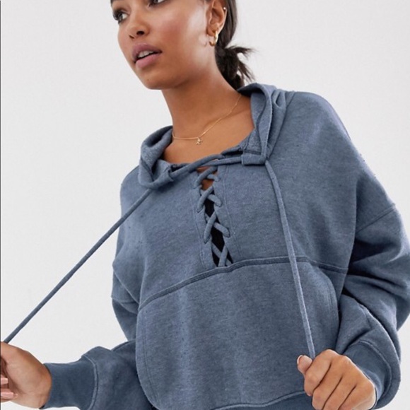 Free People Tops - Free People Movement Believer It Lace Up Hoodie✨